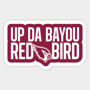 Up Da Bayou Red Bird Sticker